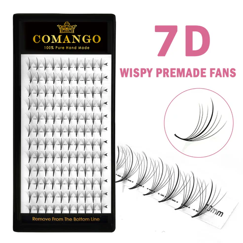 Comango Wispy Premade Fan Lashes 7D 0.07 C Mix 8-15mm