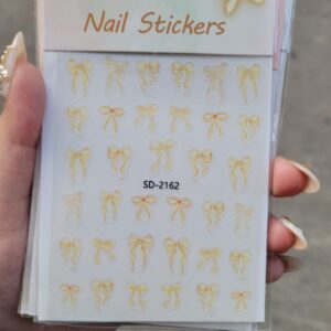 5D Bow Nail Stickers - 1 Sheet | No - 18
