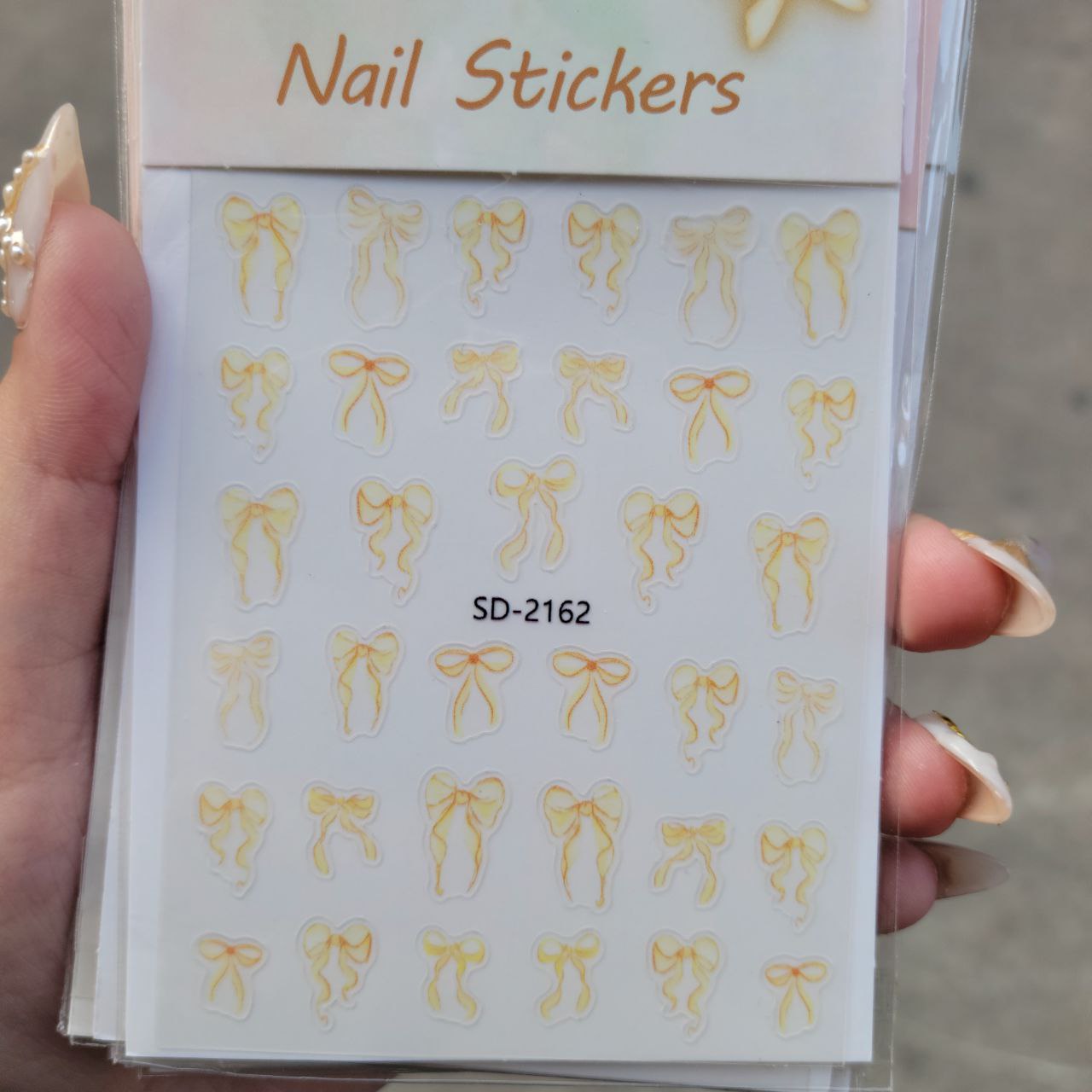 5D Bow Nail Stickers – 1 Sheet | No – 18