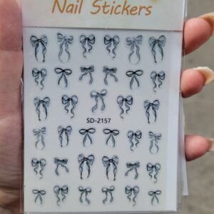 5D Bow Nail Stickers -1 Sheet | No-19