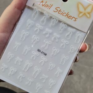 5D Bow Nail Stickers - 1 Sheet | No - 23