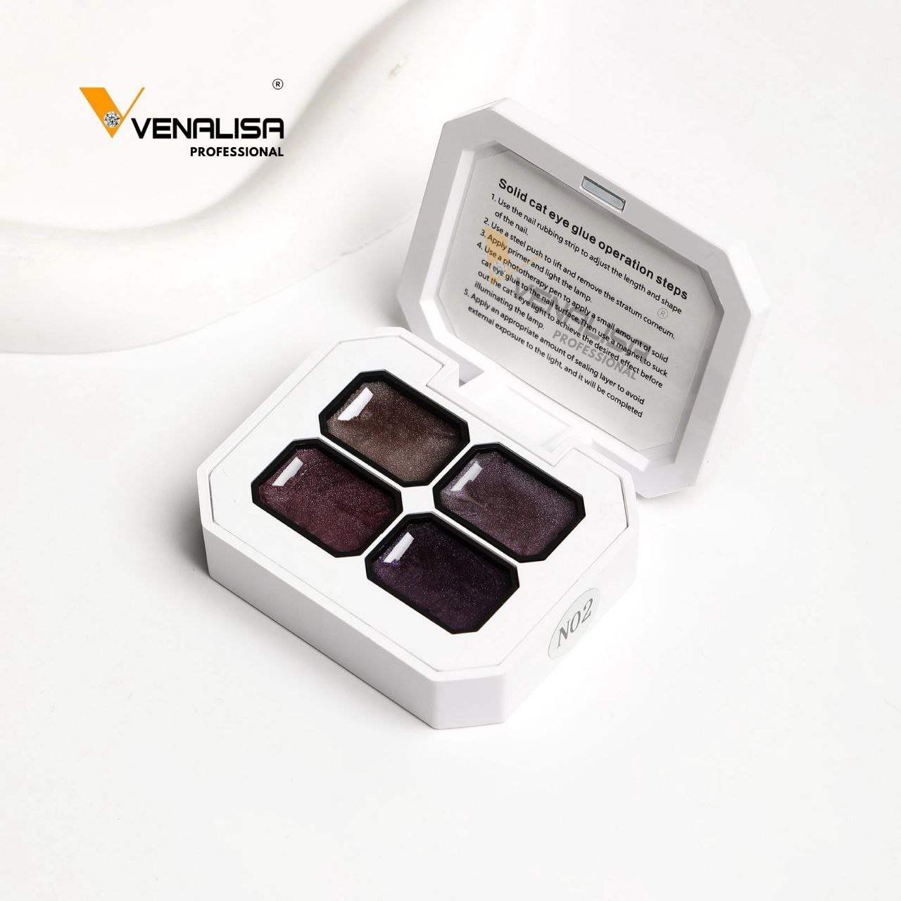 Venalisa 4 Color Cat Eye Pat Paint Glue Palette | Shade No- 02
