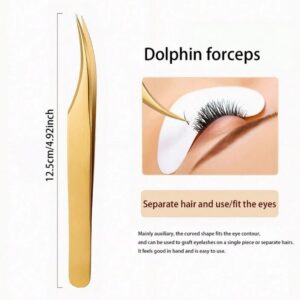 Dolphin Forceps Eyelash Extension Tweezers