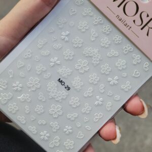 3D Floral Nail Stickers -1 Sheet | No - 21