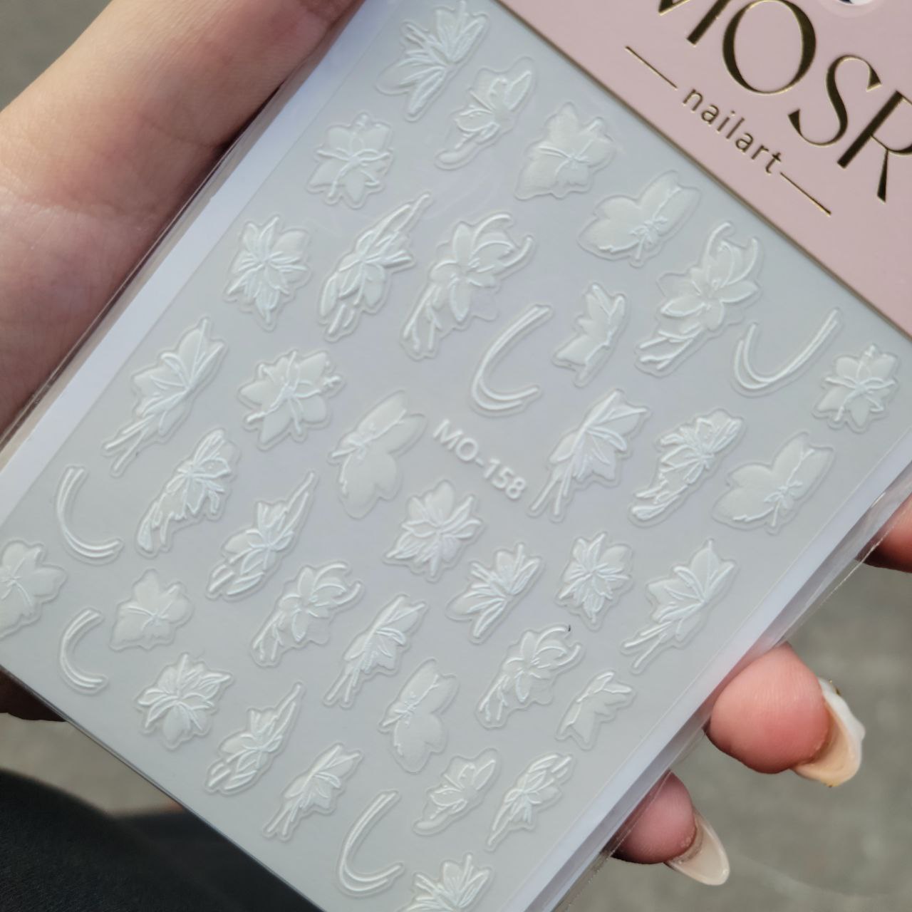 3D Floral Nail Stickers – 1 Sheet | No-24