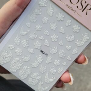 3D Floral Nail Stickers - 1 Sheet | N0- 17