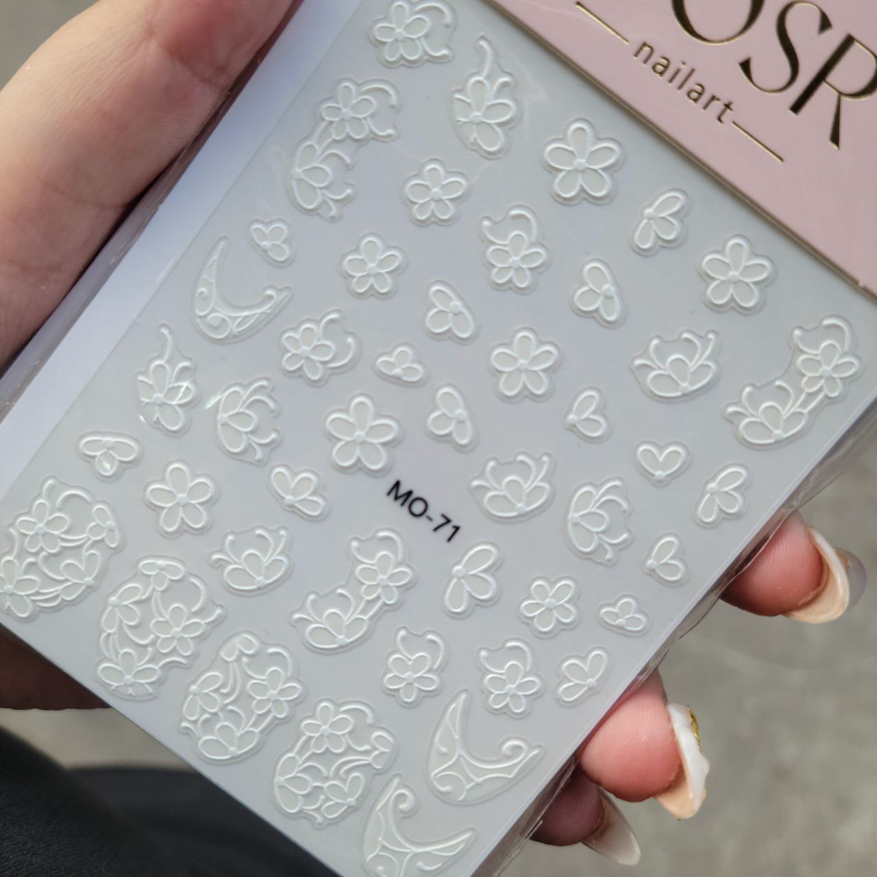 3D Floral Nail Stickers – 1 Sheet | N0- 17