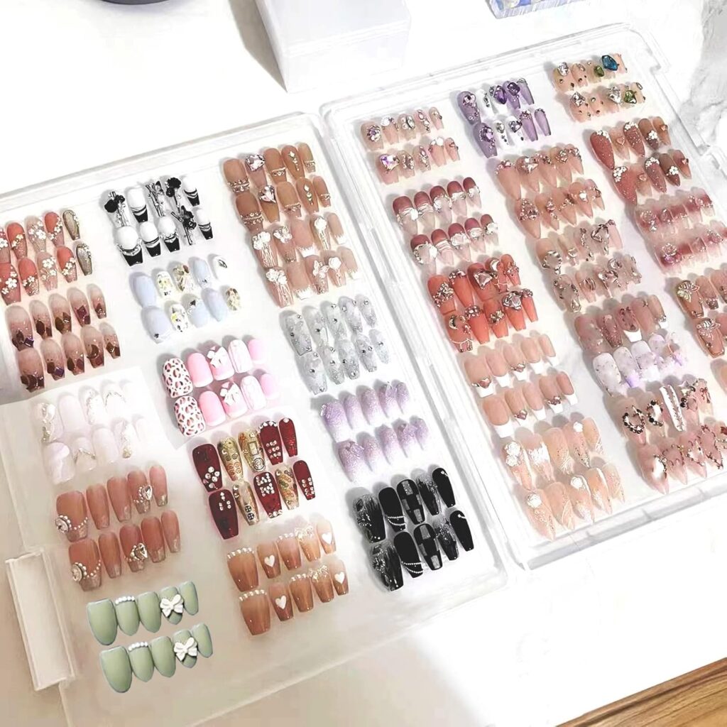 Empty Transparent Press On Nail Storage Box | Nail Organizer & Display Box