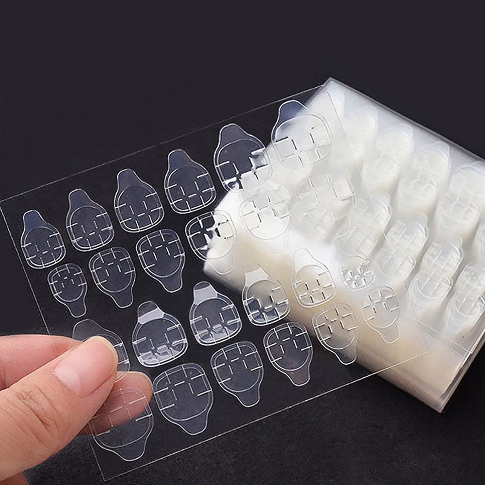 Nail Press On Glue Tab – 50 Sheets | Random Color