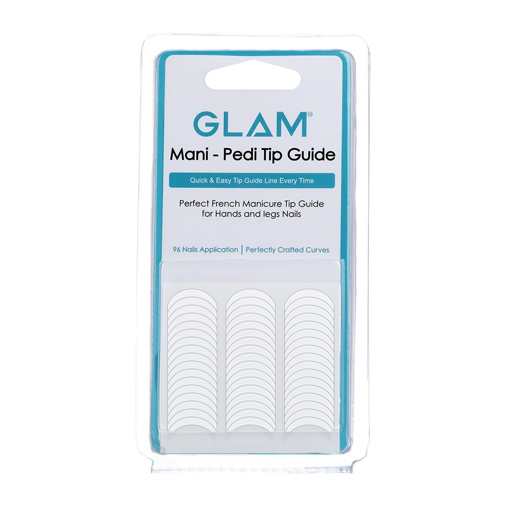 Glam 3D French Tips Nail Art Stickers – 1 Sheet | AC41