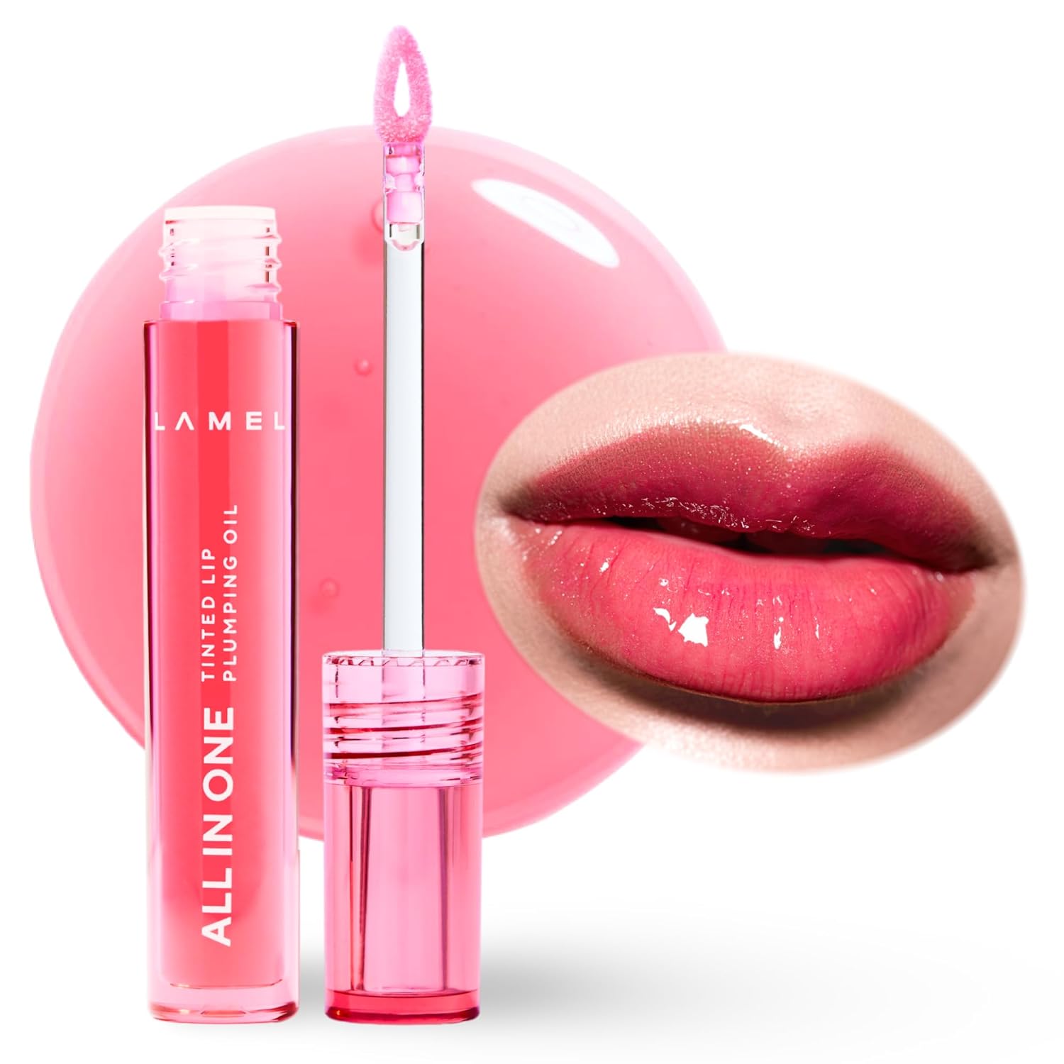 Lamel All In One Lip Tinted Plumping Oil | Shade No-401 Peachy
