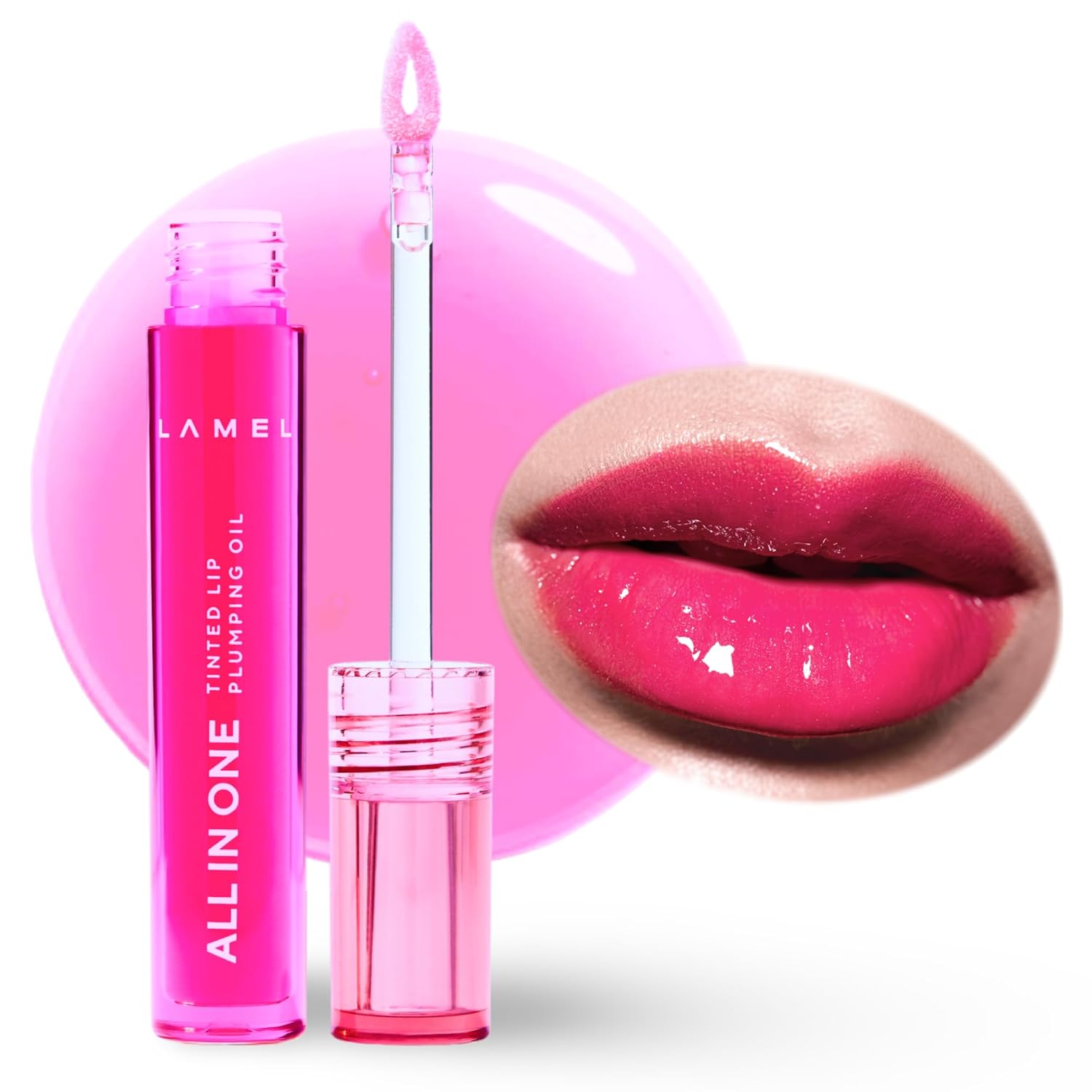 Lamel All In One Lip Tinted Plumping Oil | Shade No 404-Berry Ice