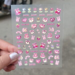 Nailfie 3D Cute Bear Nail Stickers - 1 Sheet | NF - 47