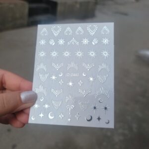 Nailfie 3D Star Moon Nail Stickers - 1 Sheet | NF - 61
