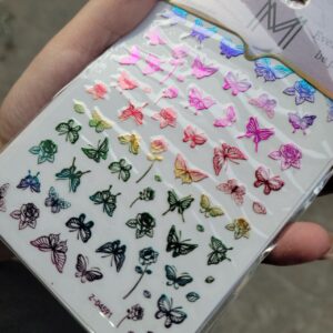 Nailfie 3D Butterfly Nail Stickers - 1 Sheet | NF - 04