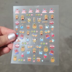 Nailfie 3D Chocolate & Ice Cream Nail Stickers - 1 Sheet | NF - 46