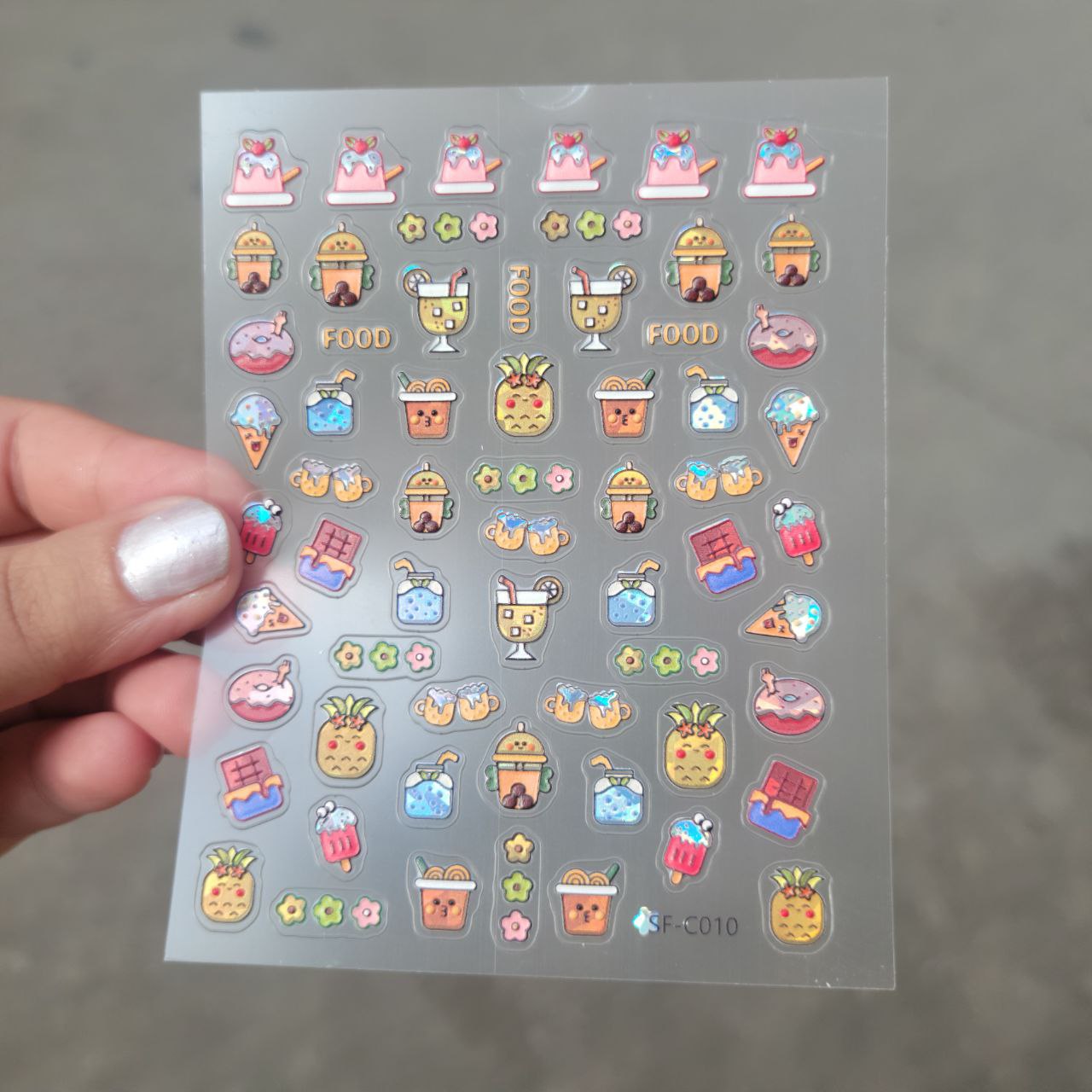 Nailfie 3D Chocolate & Ice Cream Nail Stickers – 1 Sheet | NF – 46