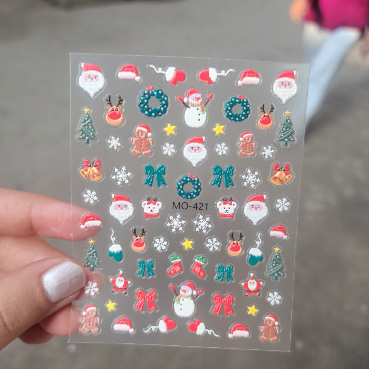 Nailfie 3D Christmas Nail Stickers – 1 Sheet | NF – 39