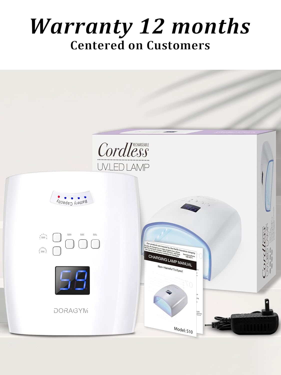 Rechargeable Cordless UV Led Nail Lamp