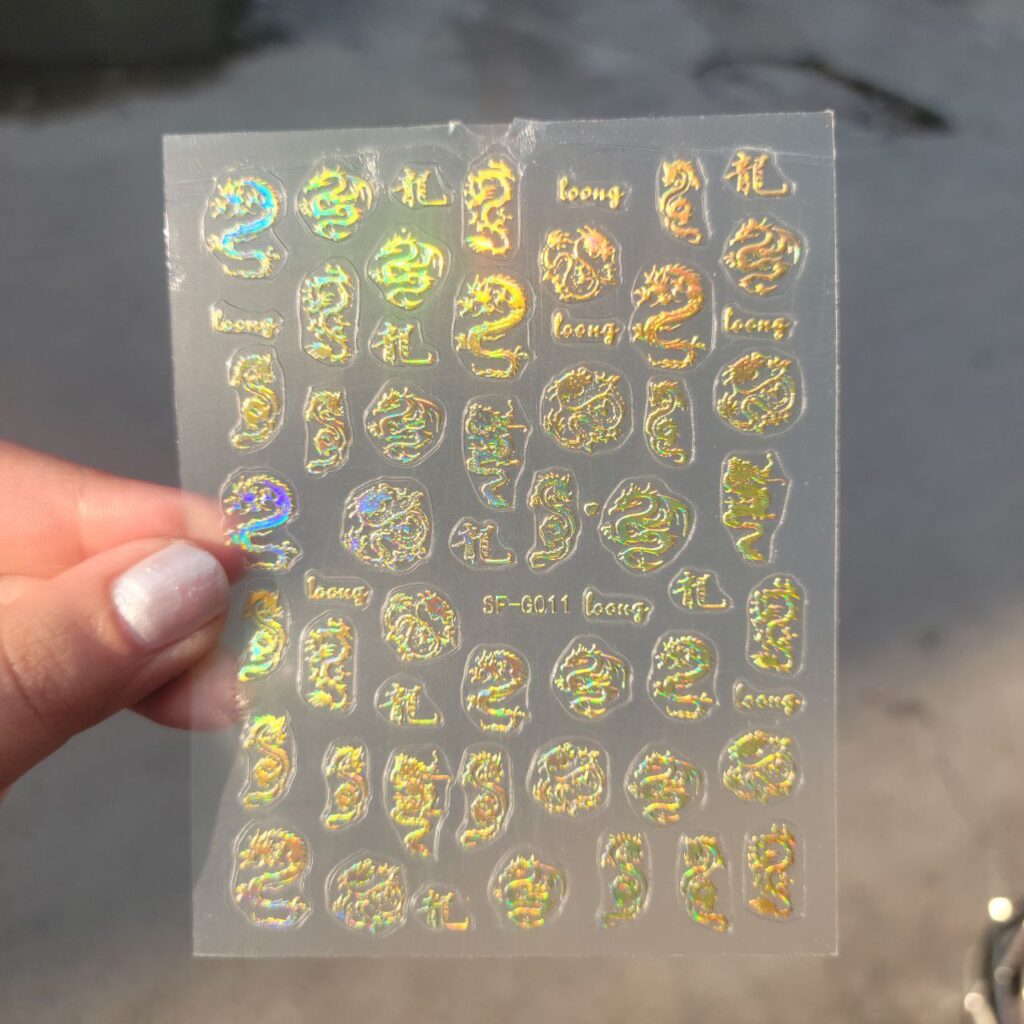 Nailfie 3D Dragon Nail Stickers - 1 Sheet | NF - 42