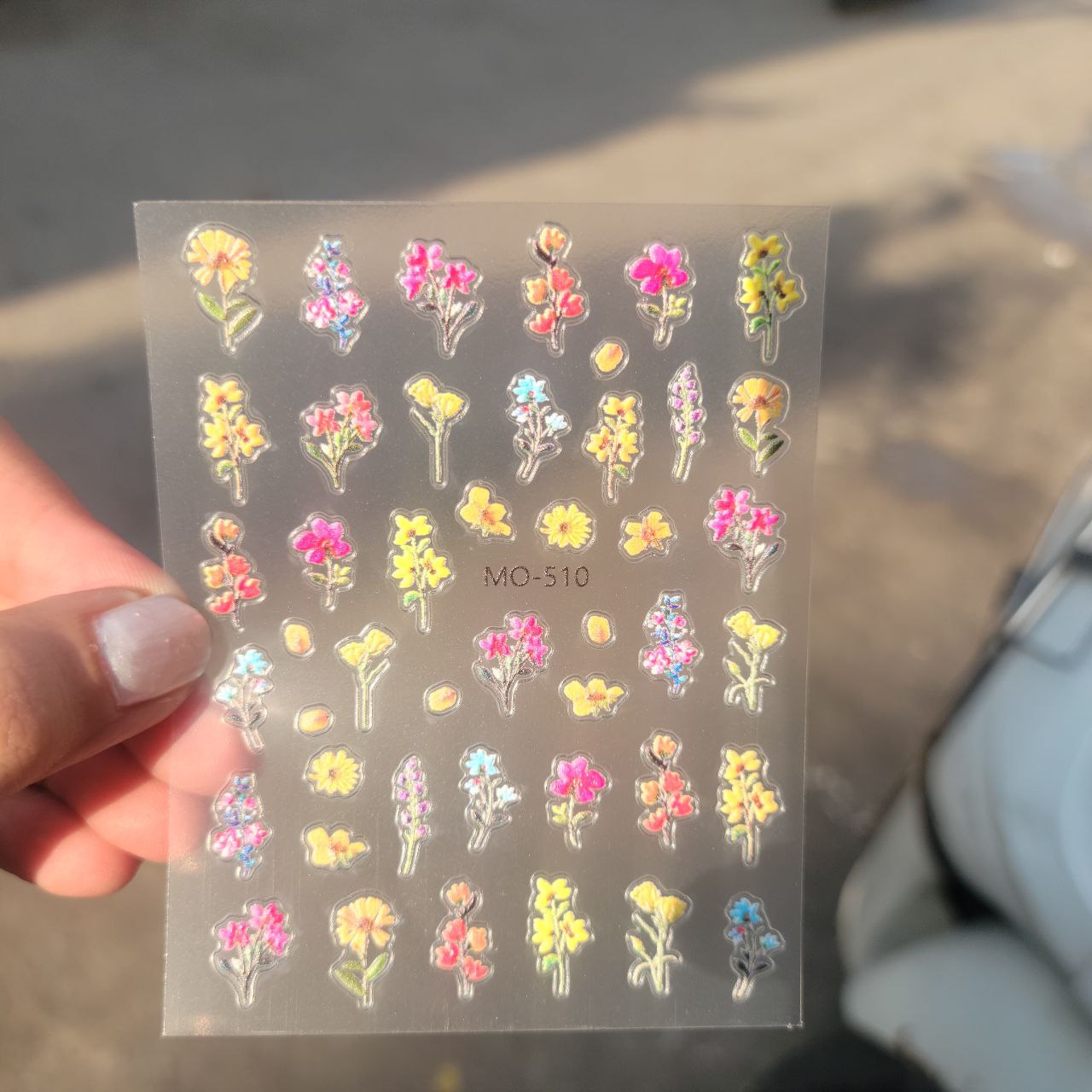 Nailfie 3D Floral Nail Stickers – 1 Sheet | NF – 25