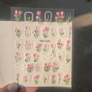 Nailfie 3D Tulip Nail Art Stickers - 1 Sheet | NF-33