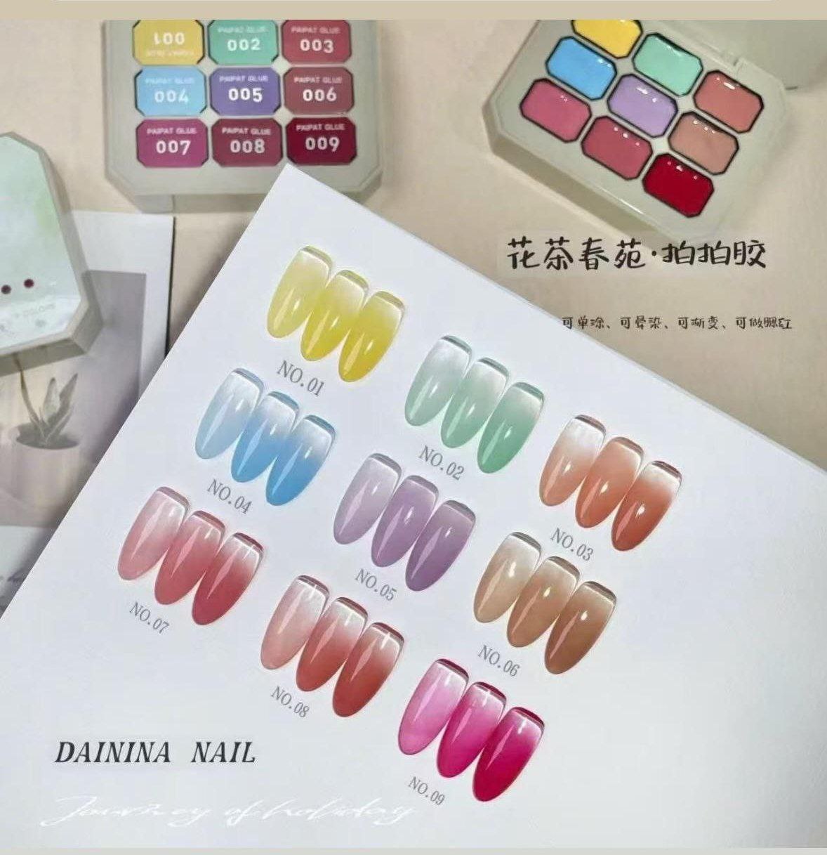 Dainina Solid Gradient Patting Glue-Green