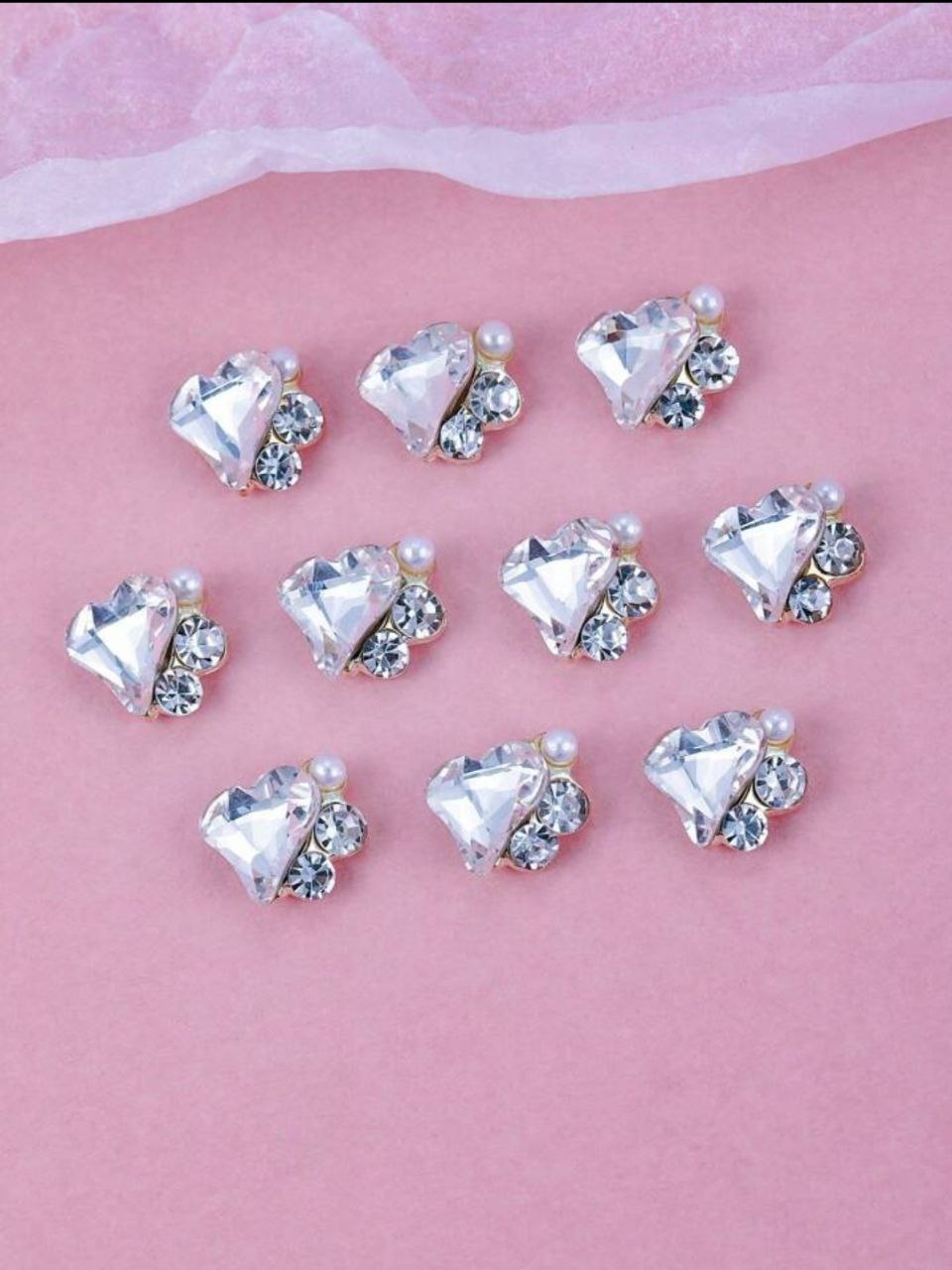 Nailfie Korean Heart Shape Nail Accessory – 1 Pair | NF-01