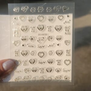 Nailfie 3D Love Theme Nail Stickers - 1 Sheet | NF - 20