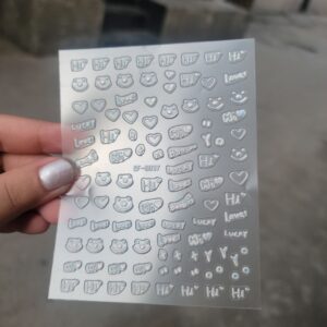 Nailfie 3D Love Theme Nail Stickers - 1 Sheet | NF - 57
