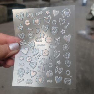 Nailfie 3D Love Theme Nail Stickers - 1 Sheet | NF - 59