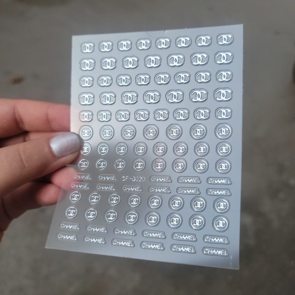 Nailfie 3D Logo Nail Stickers - 1 Sheet | NF - 49