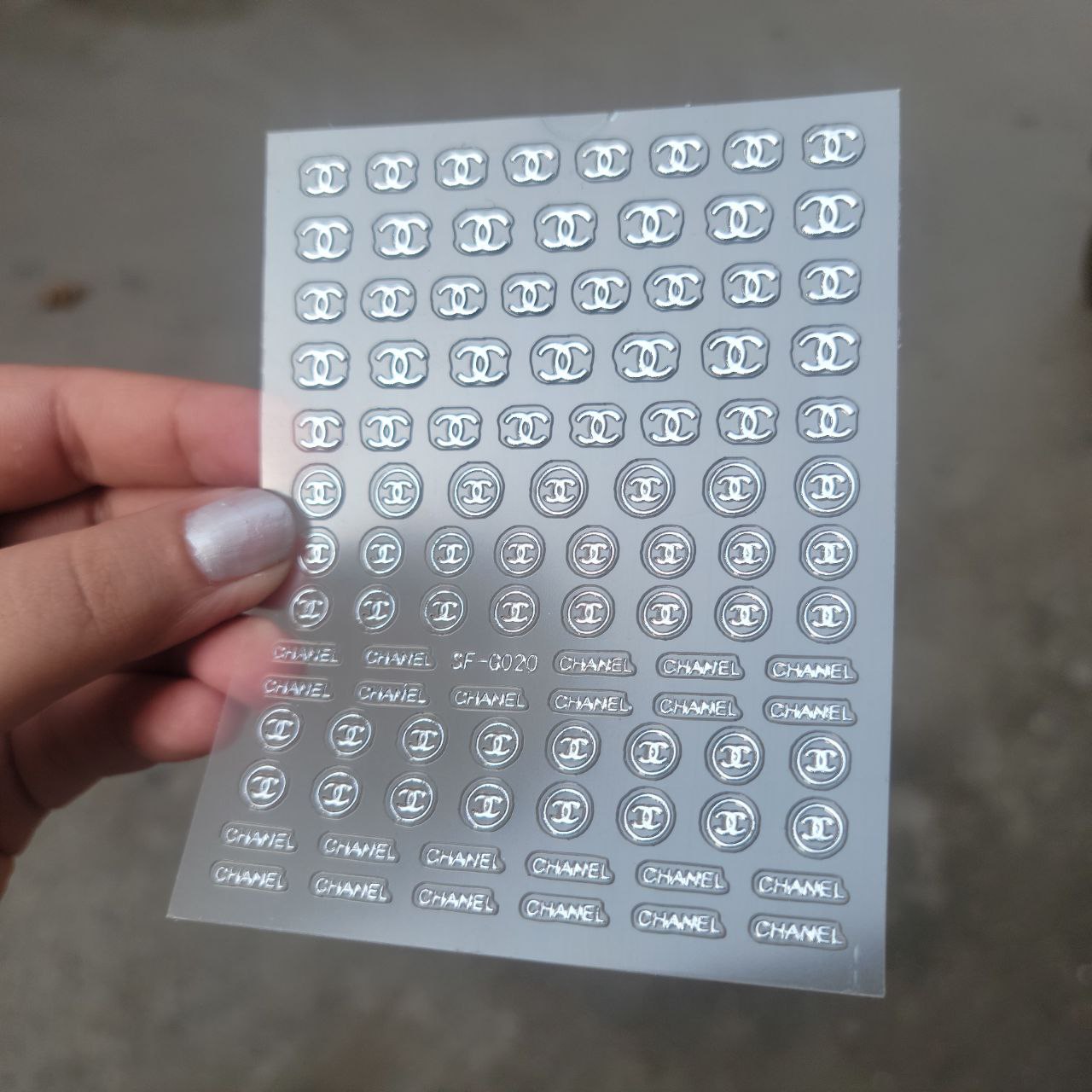 Nailfie 3D Logo Nail Stickers – 1 Sheet | NF – 49