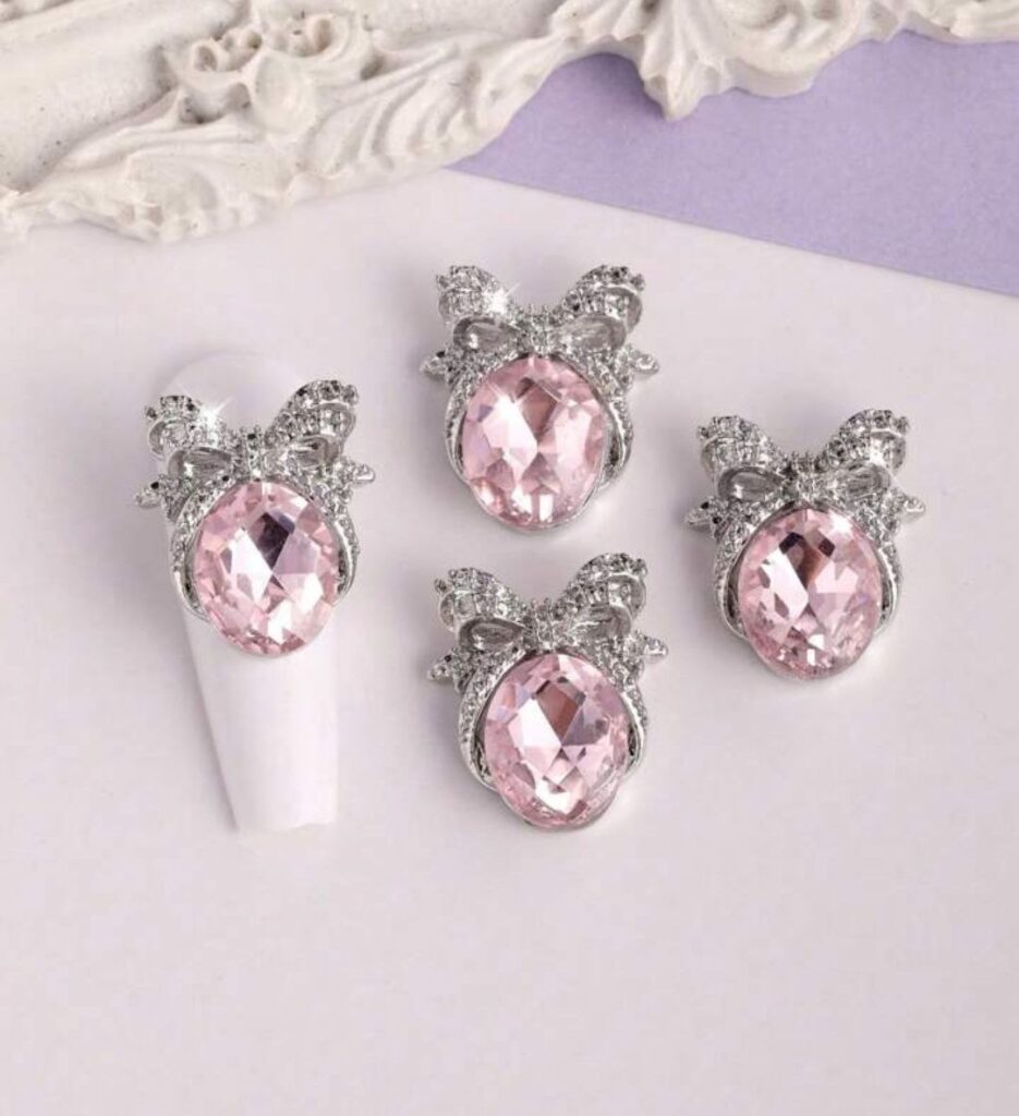 Nailfie Korean Metal Bowknot Nail Charms For Nail Art - 1 Pair | NF- 04