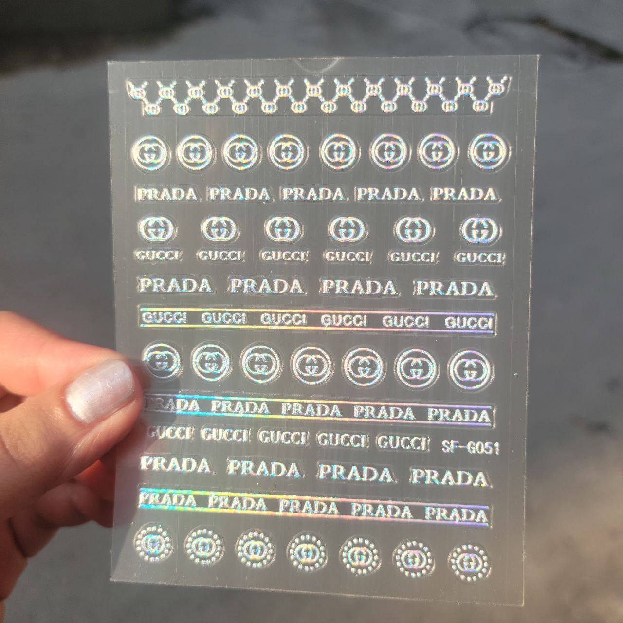 Nailfie 3D Logo Nail Stickers – 1 Sheet | NF – 45