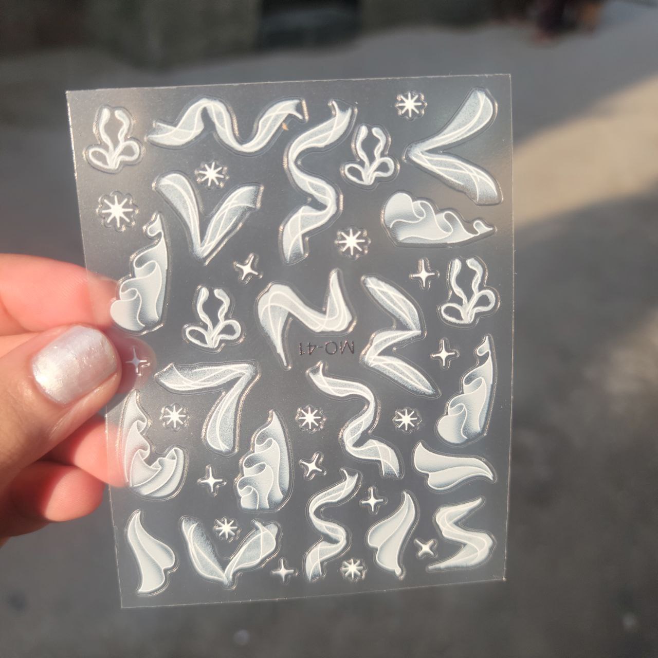 Nailfie 5D Embossed Ribbon Nail Stickers – 1 Sheet | NF – 32