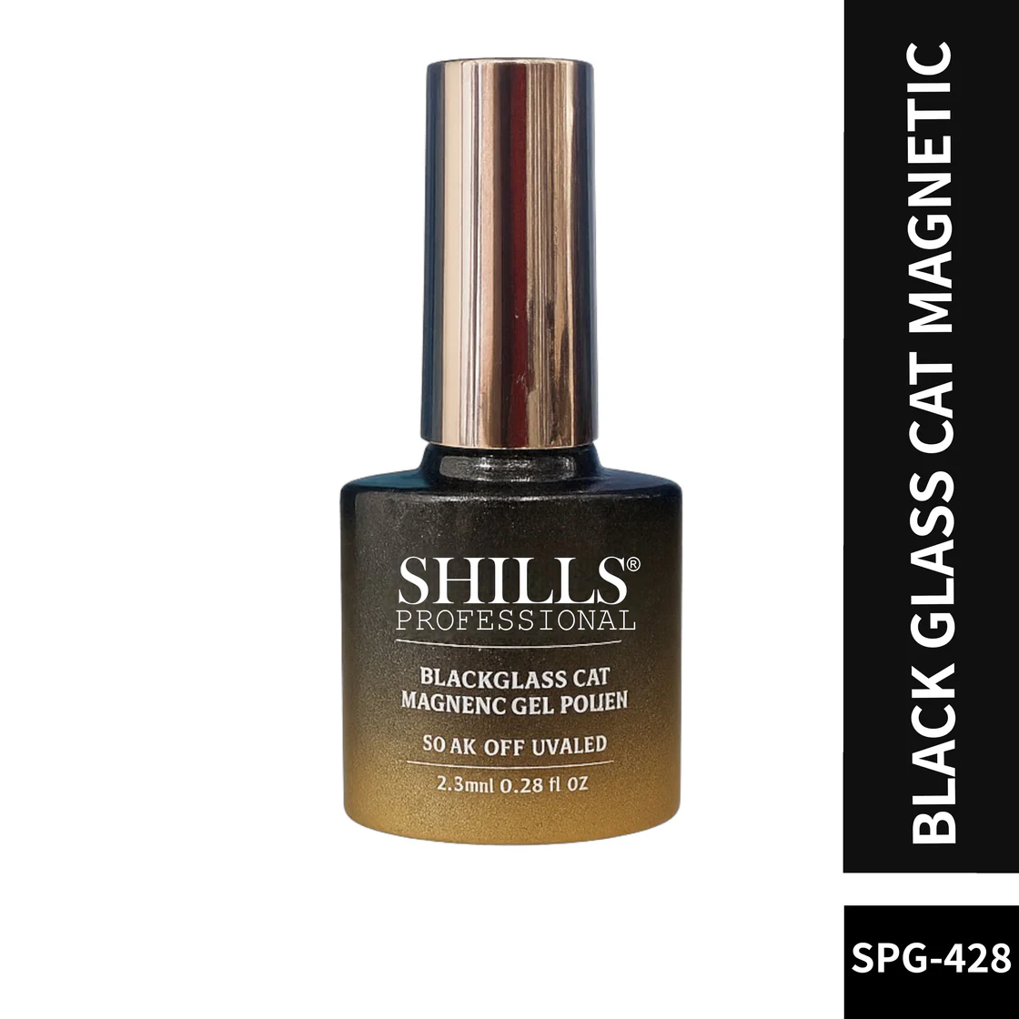 Shills Professionals Black Glass Cat Magnetic Gel Polish
