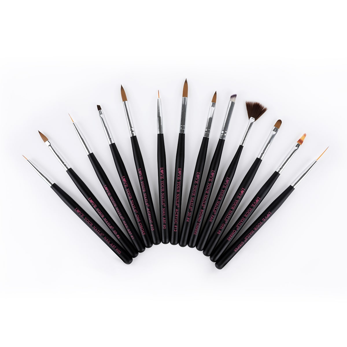 LYN Nail Art Brushes Set Of 13pcs
