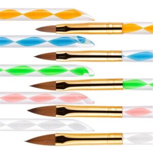 Acrylic Brushes For Nail Art Set Of 5pcs