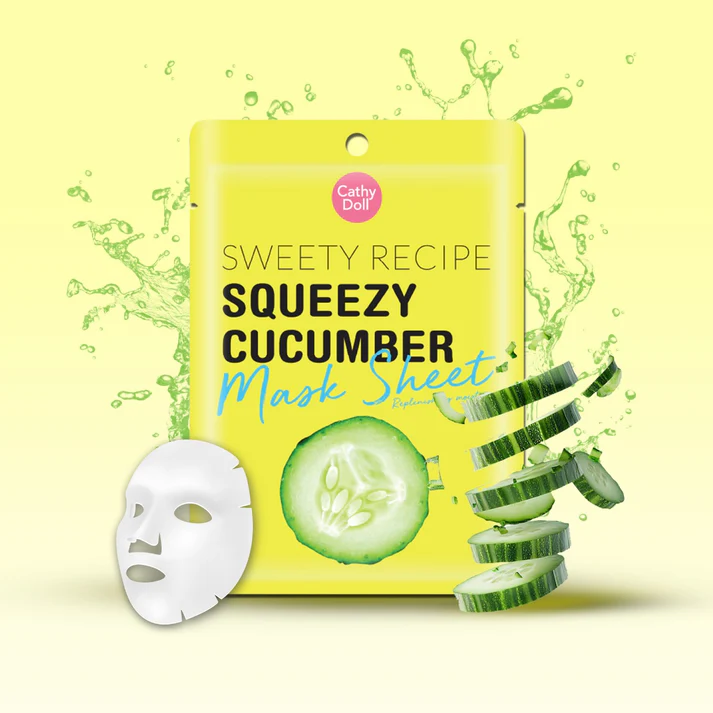 Cathy Doll  Squeezy Cucumber Sheet Mask  | 1pc
