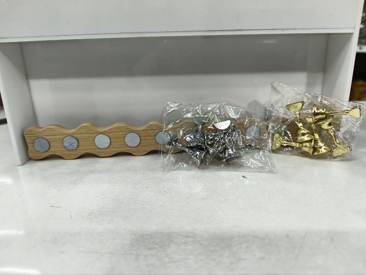 Wooden Magnetic Nail Stand with 10 Holders