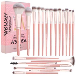 Maange Makeup Brush Set 20Pcs Premium Synthetic Make Up Brushes Sets | Pink