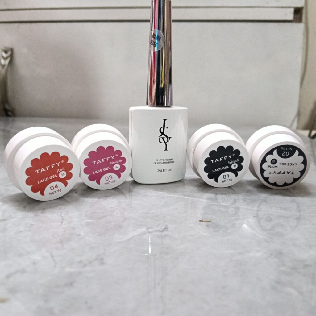 Taffy Abstract Magic Lace Gel Polish for nail art | 4 colors and 1 base coat
