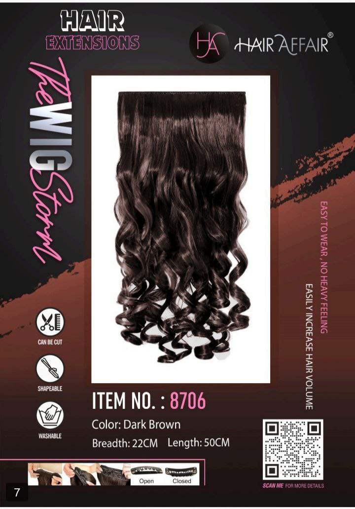 Hair Affair Curly Hair Extension – 8706