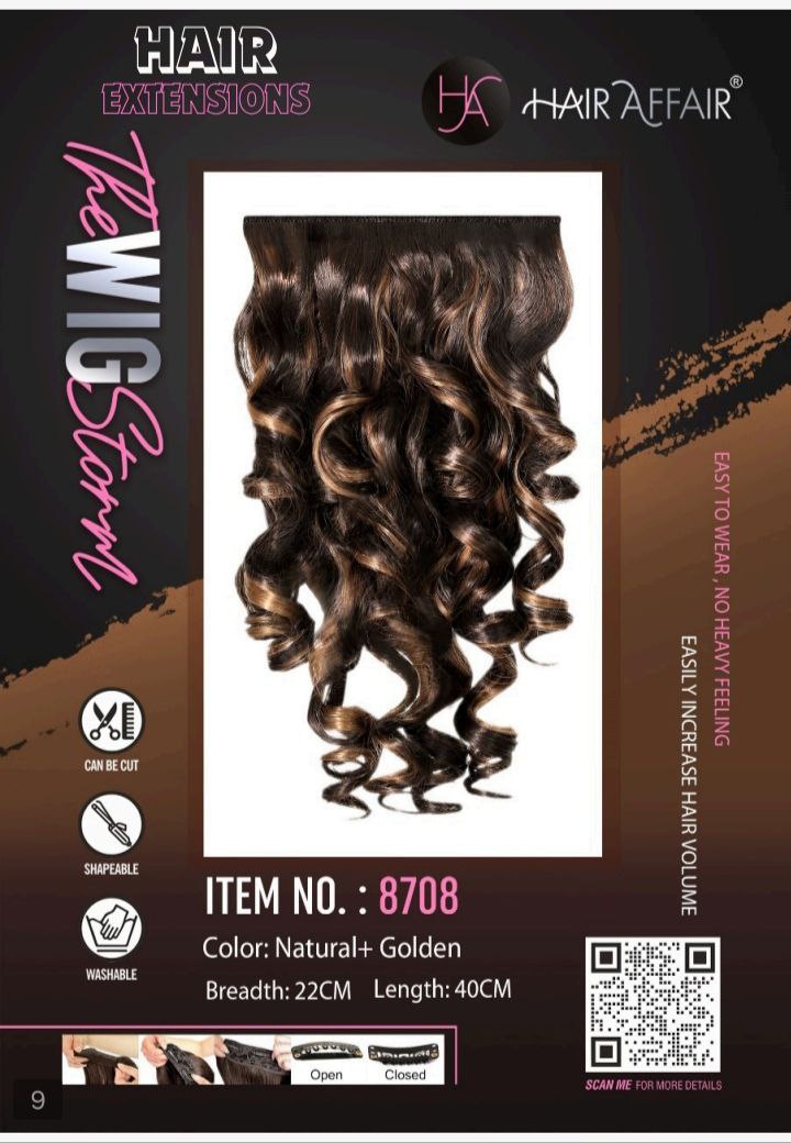 Hair Affair Curly Hair Extension -8708