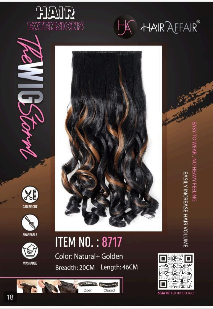 Hair Affair Curly Hair Extension Highlight -8717