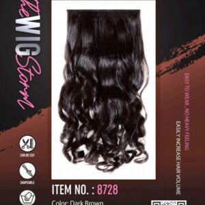 Hair Affair Curly Hair Extension Dark Brown - 8728