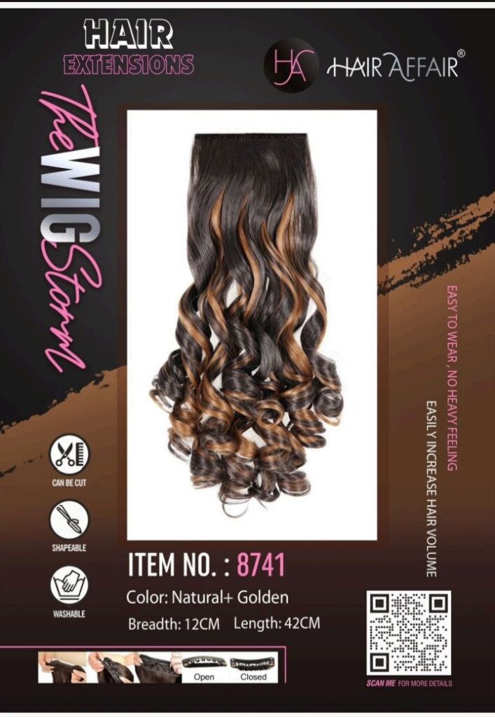 Hair Affair Highlight Curly Hair Extension - 8741 | 1pc