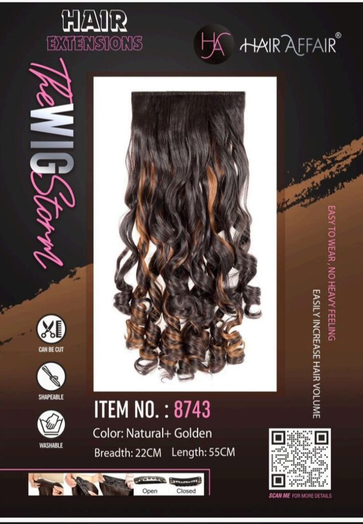 Hair Affair Highlight Curly Hair Extension - 8743
