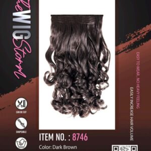 Hair Affair Dark Brown Curly Hair Extension - 8746